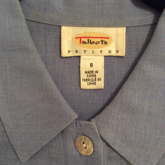 TALBOTS Linen Buttondown Shirt Style Dress - Picture 8 of 8